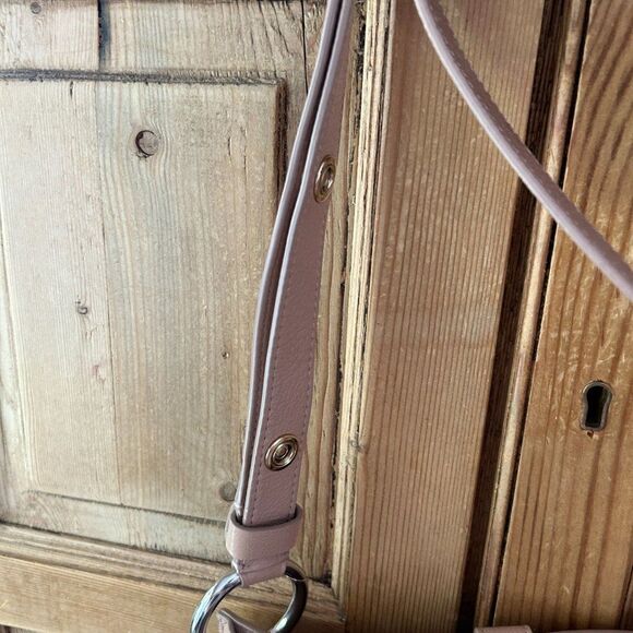 Rebecca Minkoff Small Megan Leather Crossbody Feed‎ Bag Purse Blush Pink Cream - Picture 12 of 16